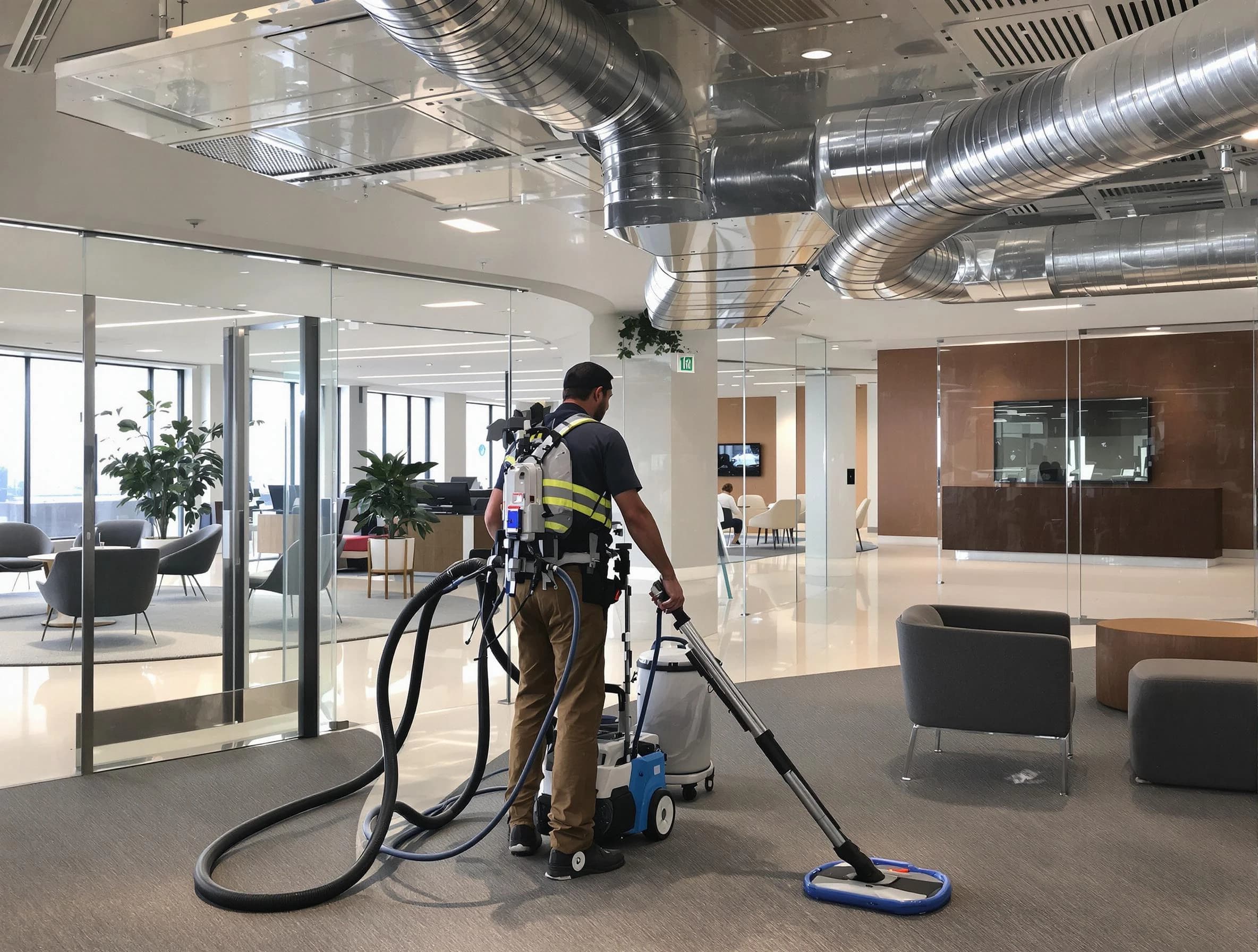 Commercial duct cleaning service by Washington Air Duct Cleaning in Washington