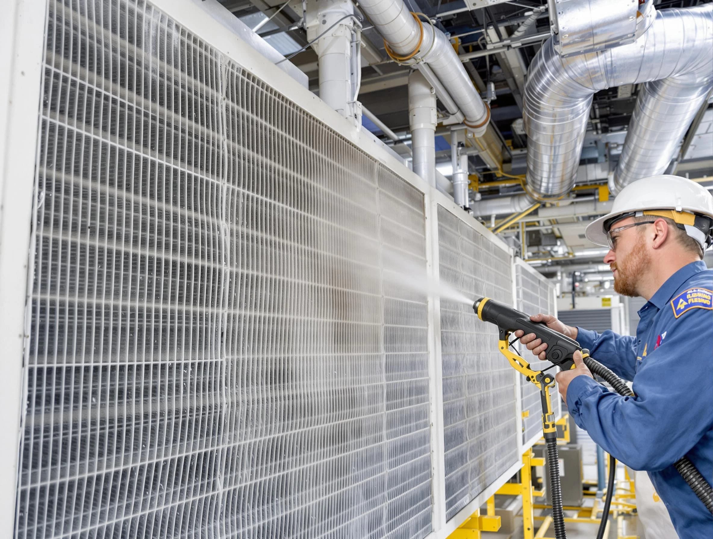 Professional commercial coil cleaning by Washington Air Duct Cleaning in Washington