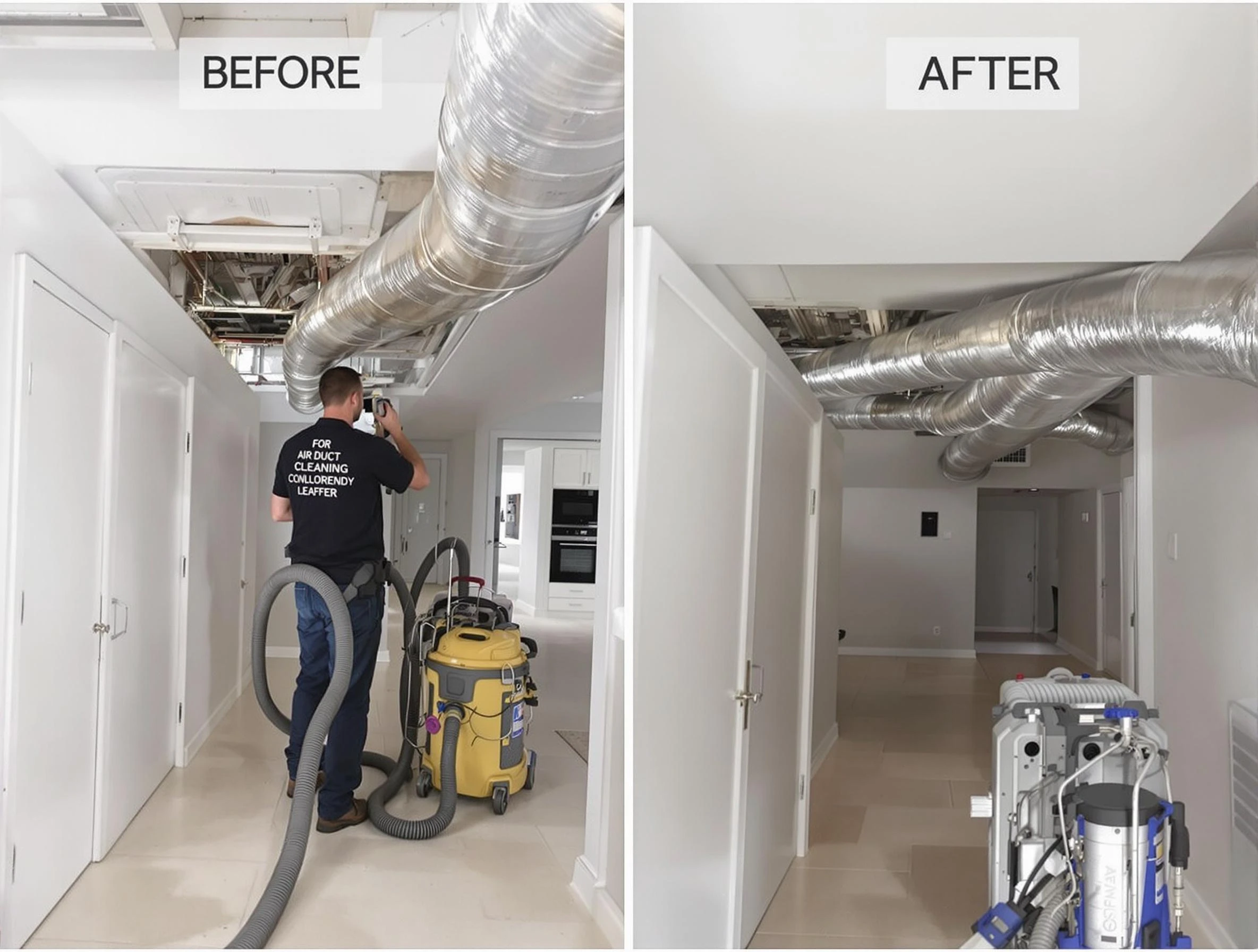 Washington Air Duct Cleaning professional performing thorough air duct cleaning in Washington